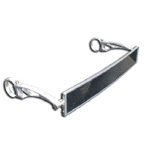 17" Wide Panoramic Rearview Mirror w/ 6" Mount & Clamps 