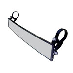 Black 17" Wide Panoramic Rearview Mirror w/ 1.5" Mount & Clamp