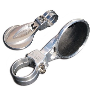 Black 4" Round Convex Side Mirror Attachment & Clamp