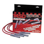 MSD 8.5mm Super Conductor Spark Plug Wire Set RED 