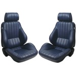 Procar Rally Seats PAIR Blue Vinyl with Sliders