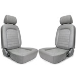Procar Classic Seats PAIR Grey Vinyl with Sliders