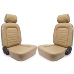 Procar Classic Seats PAIR Beige Vinyl with Sliders