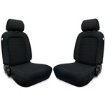 Procar Classic Seats PAIR Black Velour with Sliders