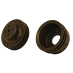 Black Hard Core Billet Crank & Water Pump Pulley Kit 