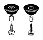 Glove Box Door Bumper (Pair) 