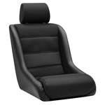 Corbeau Classic II Seats Pair Black Vinyl/Cloth